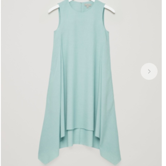 COS Blue Draped Dress US 4 - Picture 2 of 6